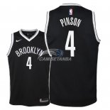 Camiseta NBA Ninos Brooklyn Nets Theo Pinson Negro Icon 2018