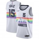 Camisetas NBA de Nikola Jokic Denvor Nuggets Nike Blanco Ciudad 18/19