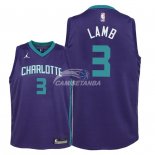 Camiseta NBA Ninos Charlotte Hornets Jeremy Lamb Púrpura Statement 2018