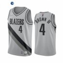 Camisetas NBA Edición ganada Portland Trail Blazers Greg Brown III Gris 2021-22