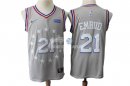Camisetas NBA de Joel Embiid Philadelphia 76ers Gris Ciudad 18/19