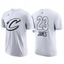 Camisetas NBA de Manga Corta LeBron James All Star 2018 Blanco
