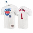 T-Shirt NBA Brooklyn Nets Bruce Brown Blanco 2021