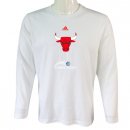 Camisetas NBA Manga Larga Chicago Bulls Blanco