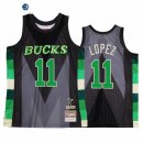 Camisetas NBA Milwaukee Bucks NO.11 Brook lopez Verde Hardwood Classics 2022-23
