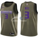 Camisetas NBA Salute To Servicio Sacramento Kings George Hill Nike Ejercito Verde 2018