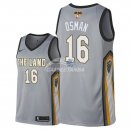 Camisetas NBA Cleveland Cavaliers Cedi Osman 2018 Finales Nike Gris Ciudad Parche