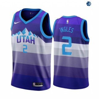 Camisetas NBA Utah Jazz Joe Ingles Púrpura Throwback