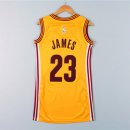 Camisetas NBA Mujer LeBron James Cleveland Cavaliers Amarillo