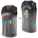 Camisetas NBA de Nick Collison Oklahoma City Thunder Nike Gris Ciudad 17/18