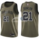 Camisetas NBA Salute To Servicio San Antonio Spurs Tim Duncan Nike Ejercito Verde 2018