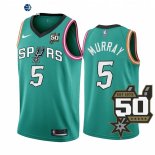 Camisetas NBA Nike San Antonio Spurs NO.5 Dejounte Murray 50th Teal Ciudad 2022-23