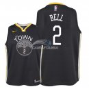 Camisetas de NBA Ninos Golden State Warriors Jordan Bell Negro Statement 2018
