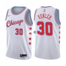 Camisetas NBA de Noah Vonleh Chicago Bulls Nike Blanco Ciudad 17/18