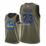 Camisetas NBA Salute To Servicio Golden State Warriors Draymond Green Nike Ejercito Verde 2018