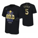 Camisetas NBA Golden State Warriors Kevon Looney 2019 Finales Manga Corta Negro