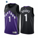 Camisetas NBA Earned Edition Toronto Raptors NO.1 Armoni Brooks Negro 2022