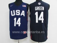 Camisetas NBA de Draymond Green USA 2016 Azul
