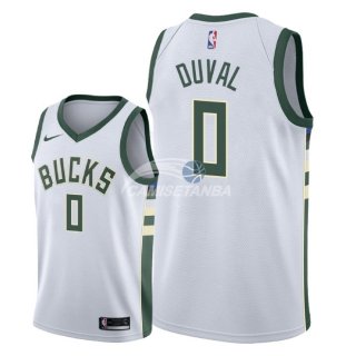 Camisetas NBA de Trevon Duval Milwaukee Bucks Blanco Association 2018