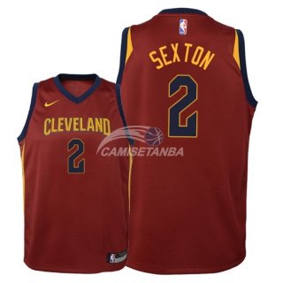 Camiseta NBA Ninos Cleveland Cavaliers Collin Sexton Rojo Icon 2018