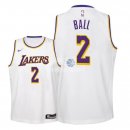 Camisetas de NBA Ninos Los Angeles Lakers Lonzo Ball Blanco Association 18/19