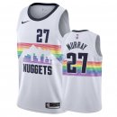 Camisetas NBA de Jamal Murray Denvor Nuggets Nike Blanco Ciudad 18/19