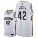 Camisetas NBA de Alexis Ajinca New Orleans Pelicans Blanco Association 2018