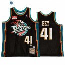 Camisetas NBA Detroit Pistons NO.41 Saddiq Bey X BR Remix Negro Hardwood Classics 20222 23