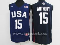 Camisetas NBA de Carmelo Anthony USA 2016 Azul