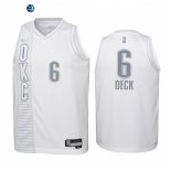 Camisetas NBA Ninos Oklahoma City Thunder NO.6 Gabriel Deck 75th Season Blanco Ciudad 2022-23