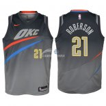 Camisetas de NBA Ninos Oklahoma City Thunder Andre Roberson Nike Gris Ciudad 2018