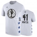 Camisetas NBA de Manga Corta Dirk Nowitzki All Star 2019 Blanco