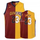 Camisetas de NBA Ninos Los Angeles Lakers Lebron James Rojo-Amarillo 18/19