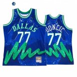Camisetas NBA Dallas Mavericks NO.77 Luka Doncic Azul Throwback 2022