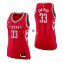 Camisetas NBA Mujer Ryan Anderson Houston Rockets Rojo Icon 17/18
