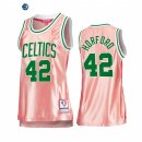 Camisetas NBA Mujer Boston Celtics NO.42 Al Horford 75th Aniversario Rosa Oro 2022