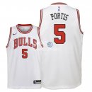 Camiseta NBA Ninos Chicago Bulls Bobby Portis Blanco Association 2018