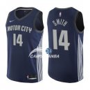 Camisetas NBA de Ish Smith Detroit Pistons 17/18 Nike Marino Ciudad