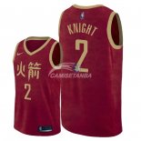 Camisetas NBA de Brandon Knight Houston Rockets Nike Rojo Ciudad 18/19