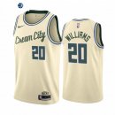 Camisetas NBA de Marvin Williams Milwaukee Bucks Nike Crema Ciudad 19/20