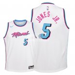 Camisetas de NBA Ninos Miami Heat Derrick Jones Jr Nike Blanco Ciudad 2018