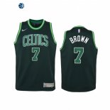 Camisetas NBA Ninos Boston Celtics Jaylen Brown Verde Edición ganada 2021