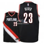 Camisetas de NBA Ninos Portland Trail Blazers Cameron Oliver Negro Icon 2018