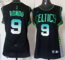 Camisetas NBA Mujer Rajon Rondo Boston Celtics Negro Verde
