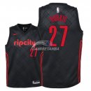 Camisetas de NBA Ninos Portland Trail Blazers Jusuf Nurkic Nike Negro Ciudad 2018