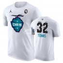 Camisetas NBA de Manga Corta Karl Anthony Towns All Star 2019 Blanco