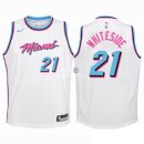 Camisetas de NBA Ninos Miami Heat Hassan Whiteside Nike Blanco Ciudad 2018