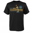 Camisetas NBA Durant Golden State Warriors Champions 2017 Negro Oro