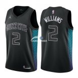 Camisetas NBA de Marvin Williams Charlotte Hornets Nike Negro Ciudad 17/18