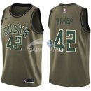 Camisetas NBA Salute To Servicio Milwaukee Bucks Vin Baker Nike Ejercito Verde 2018